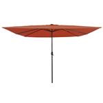 vidaXL Tuinparasol Terracotta 295 x 295 x 245 cm Polyester en staal