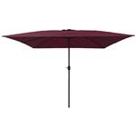 vidaXL Tuinparasol Bordeaux Rood 295 x 295 x 245 cm Polyester en staal