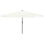 vidaXL Tuinparasol Wit en zwart 395 x 395 x 245 cm Polyester en staal