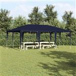 vidaXL Partytent Blauw en Wit 600 x 400 x 266 cm Polyester en staal
