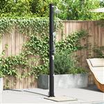 vidaXL Buitenzonne-douche Zwart 217 cm PVC en aluminium