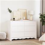 vidaXL Ladekast DRAMMEN 111x43x73,5 cm massief grenenhout wit