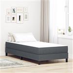vidaXL Pocketveringmatras medium 90x190x20 cm stof donkergrijs