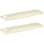 vidaXL Palletkussens 2 st bank 150x40x8 cm oxford stof crèmekleurig