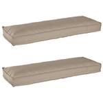 vidaXL Palletkussens 2 st bank 120x40x8 cm oxford stof taupe