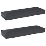 vidaXL Palletkussens 2 st bank 120x40x8 cm oxford stof zwart