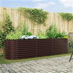 vidaXL Verhoogde plantenbak Bruin 320 x 80 x 81 cm Staal