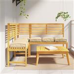 vidaXL Palletkussens 6 st zitting 40x40x8 cm oxford stof beige