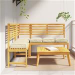 vidaXL Palletkussens 6 stuks Crème 40x40x8 cm Oxford stof