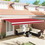 vidaXL luifel vervangstof voor 5x3 m frame Rood