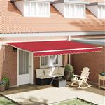 vidaXL Luifel Vervangstof voor 4,5x3 m Frame Rood