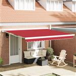 vidaXL Luifel Vervangstof voor 4x3.5 m Frame Rood