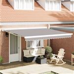 vidaXL Luifel Vervangstof voor 4x3.5 m Frame Lichtgrijs