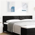 vidaXL Fluwelen Hoofdbord met Diamantpatroon, Zwart, 180 cm