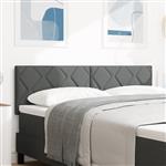vidaXL Hoofdbord met Diamantblokken Design Donkergrijs 160 cm Stof