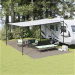 vidaXL Tent Cover Lichtgrijs Polyester 400 x 800 cm Opvouwbaar