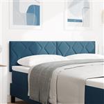 vidaXL Hoofdbord met Diamant Blokken in Donkerblauw, 140 cm Fluweel