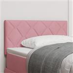 vidaXL hoofdbord met diamantblokontwerp in roze, 100 cm, fluweel