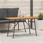 vidaXL Eettafel - Zwart, 110x55x62 cm, Van Massief Acaciahout
