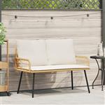 vidaXL Tuinbank 114x64x78 cm poly rattan naturel