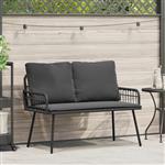 vidaXL Tuinbank 114x64x78 cm poly rattan donkergrijs