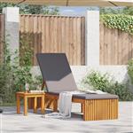 vidaXL Ligbed met Kussen 200x55x30 cm Massief Acaciahout