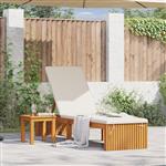 vidaXL Ligbed 200x55x30 cm Massief Acaciahout