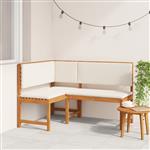 vidaXL Tuinhoekbank met kussens 140x100x91 cm massief acaciahout