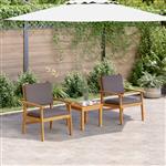 vidaXL Tuinstoelen 2 st met kussens massief acaciahout