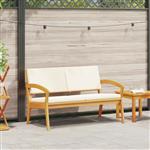 vidaXL Tuinbank met kussens 115x70x72 cm massief acaciahout