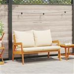 vidaXL Tuinbank met kussens 115x65x71 cm massief acaciahout