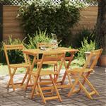 vidaXL 5-delige Opvouwbare Bistro Set van Massief Acaciahout