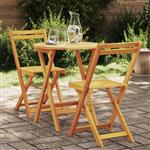 vidaXL 3-delige Opvouwbare Bistro Set Massief Hout Acacia