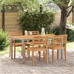 vidaXL Tuintafel 150x90x75 cm van Massief Acacia Hout en Metaal