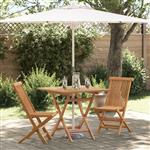 vidaXL 3-delige vouwbare tuin bistro set van massief acaciahout