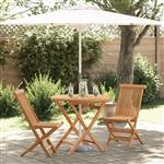 vidaXL 3-delige Opvouwbare Tuin Bistro Set Massief Hout Acacia