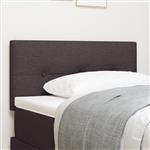 vidaXL Hoofdbord met knopen 90 cm stof donkerbruin