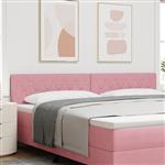 vidaXL Hoofdbord met kristallen knopen 200 cm fluweel roze