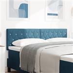 vidaXL Hoofdbord met kristallen knopen 140 cm fluweel donkerblauw