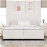 vidaXL Bedframe 200x200 cm ribfluweel crèmekleurig