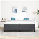 vidaXL Bedframe 200x200 cm ribfluweel donkergrijs