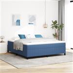vidaXL Bedframe 180x200 cm ribfluweel blauw