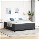 vidaXL Bedframe 180x200 cm ribfluweel donkergrijs
