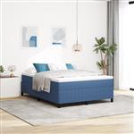 vidaXL Bedframe 160x200 cm ribfluweel blauw