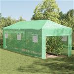 vidaXL Kas met dak Groen 290 x 870 x 315 cm Staal