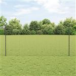 vidaXL hekposts 22 stuks U-profiel Grijs 120 cm Staal
