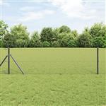 vidaXL Gelaste draadhek Grijs 0.6 x 25 m Staal