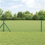 vidaXL Gelaste draadhek Groen 0.8 x 25 m Staal
