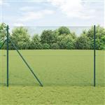 vidaXL Gelast Draadhek Groen 1,6x10 m Staal