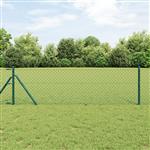 vidaXL Kettenschakelhek Groen 10 x 0.8 m Staal